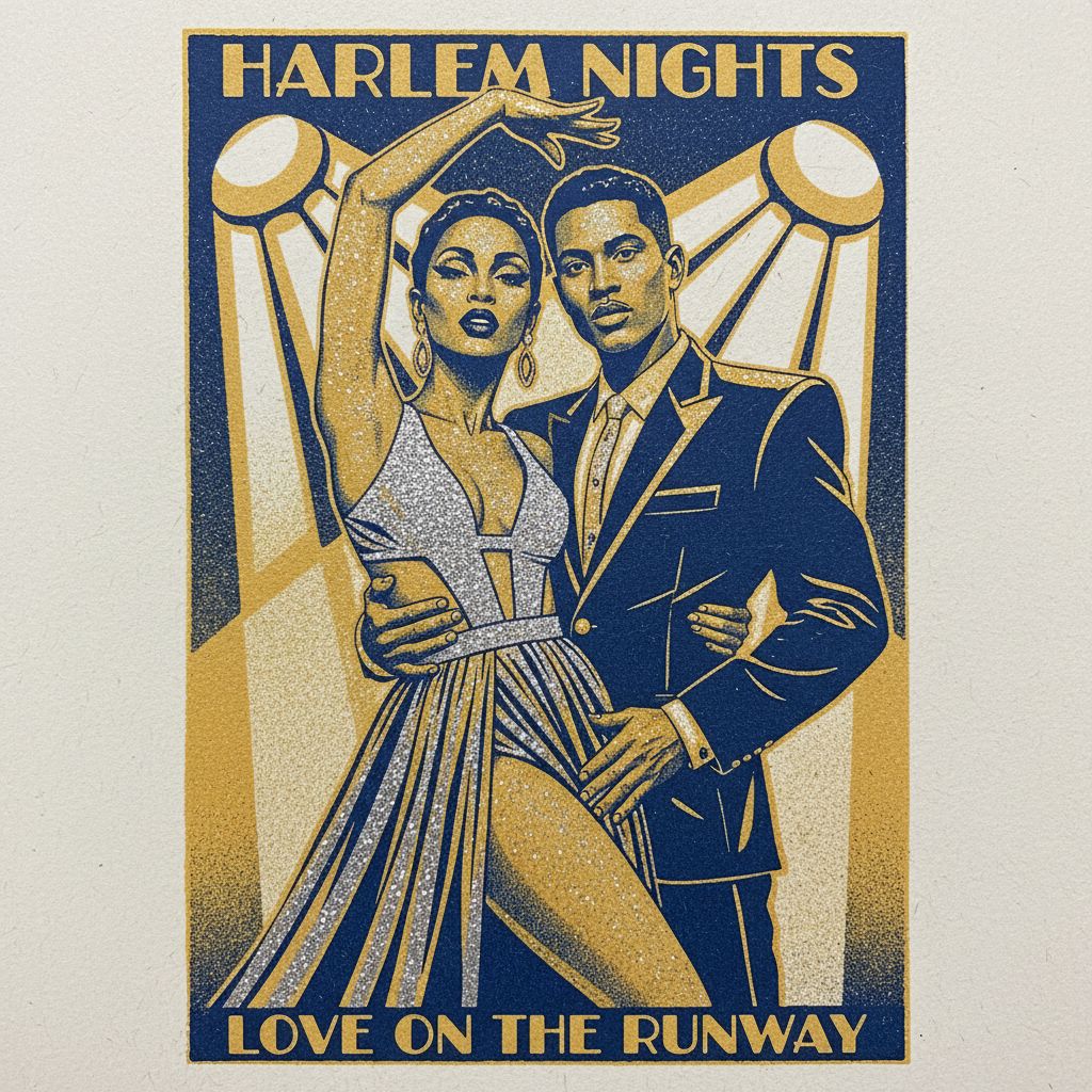 Queer Ballroom Glitterprint sample