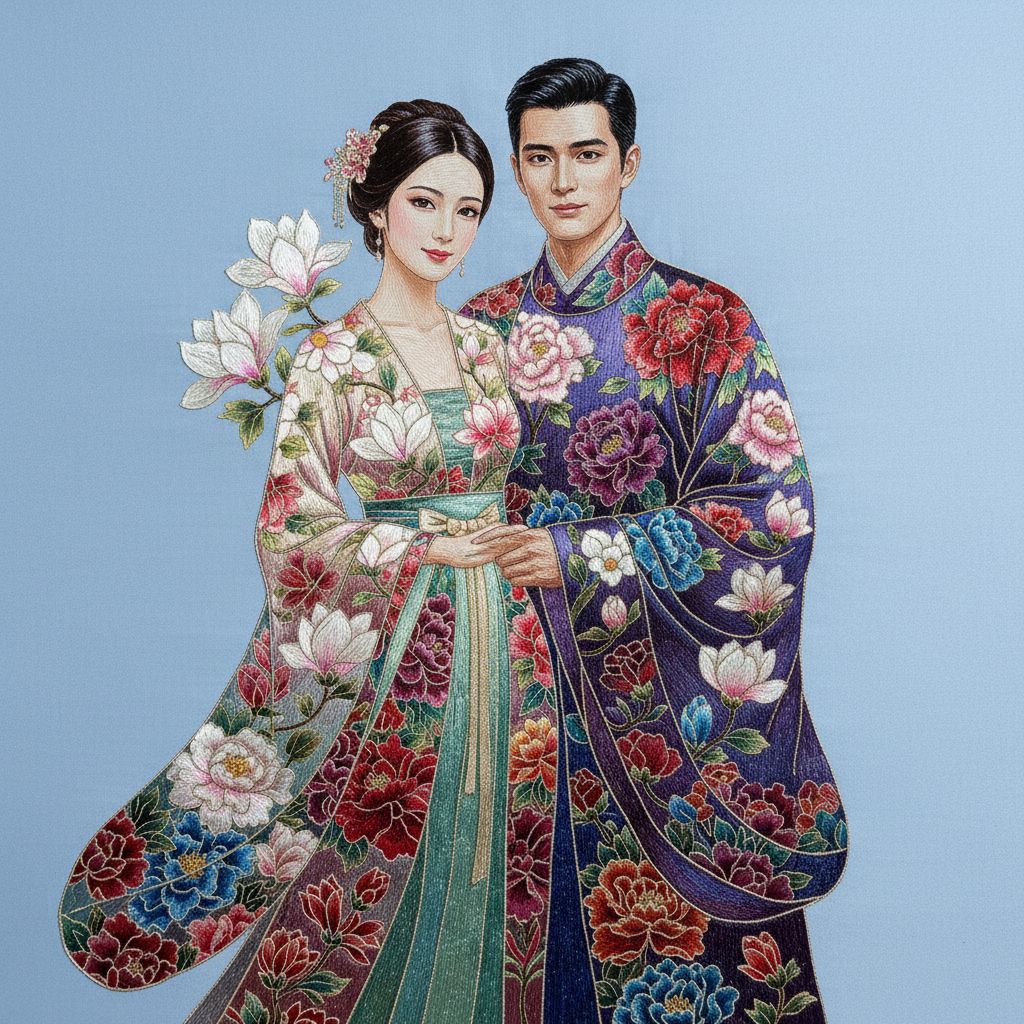 Suzhou Embroidery Portrait sample